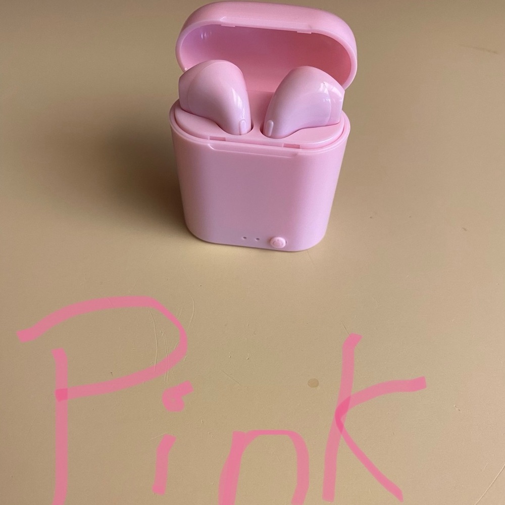 Bluetooth EarPods for Apple and android pink